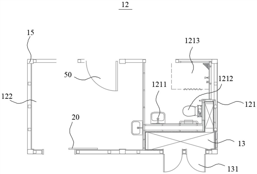 Single-channel modular integrated negative pressure isolation ward