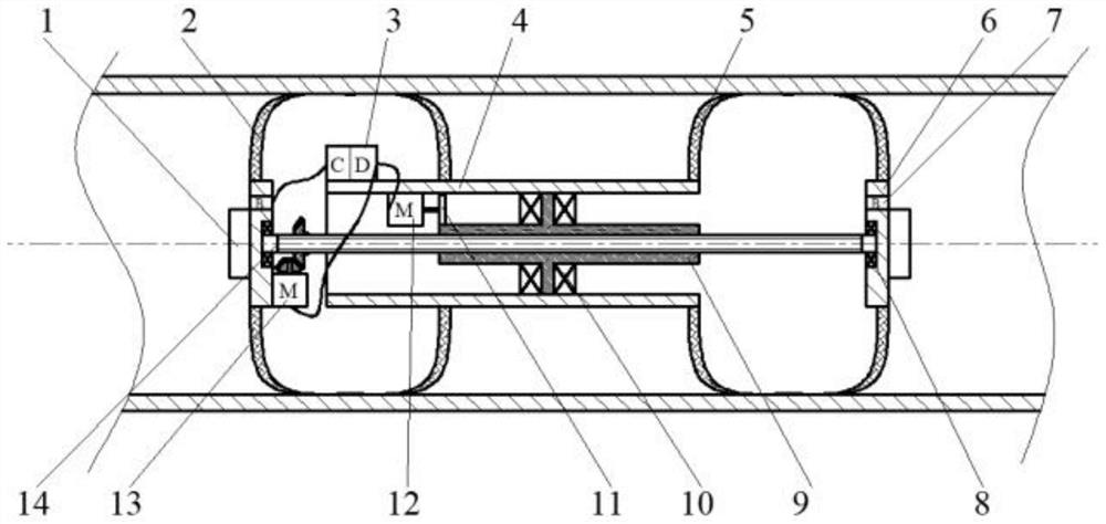 A peristaltic pipeline robot