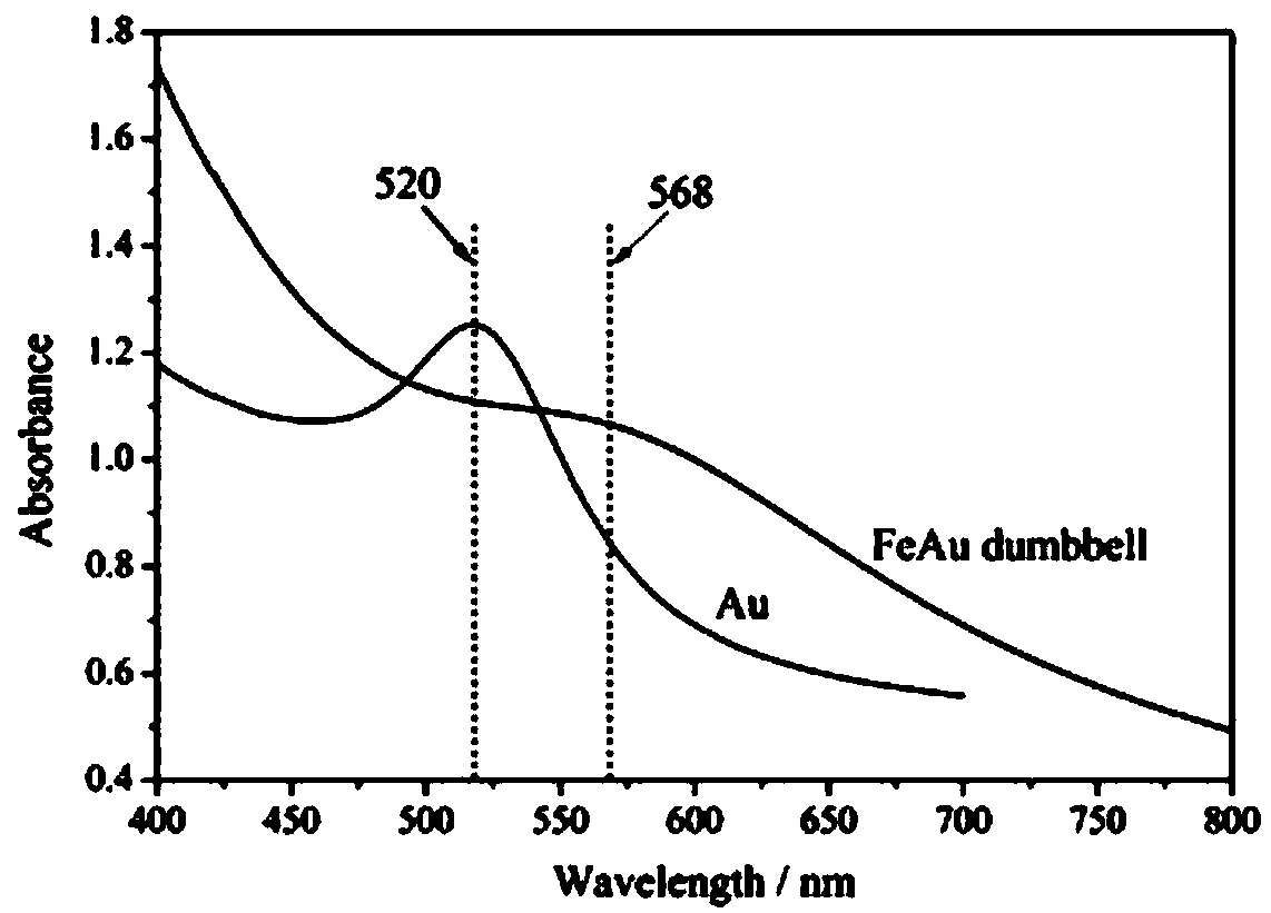 Preparation method of Fe-Au alloy nanoparticles with bcc structures