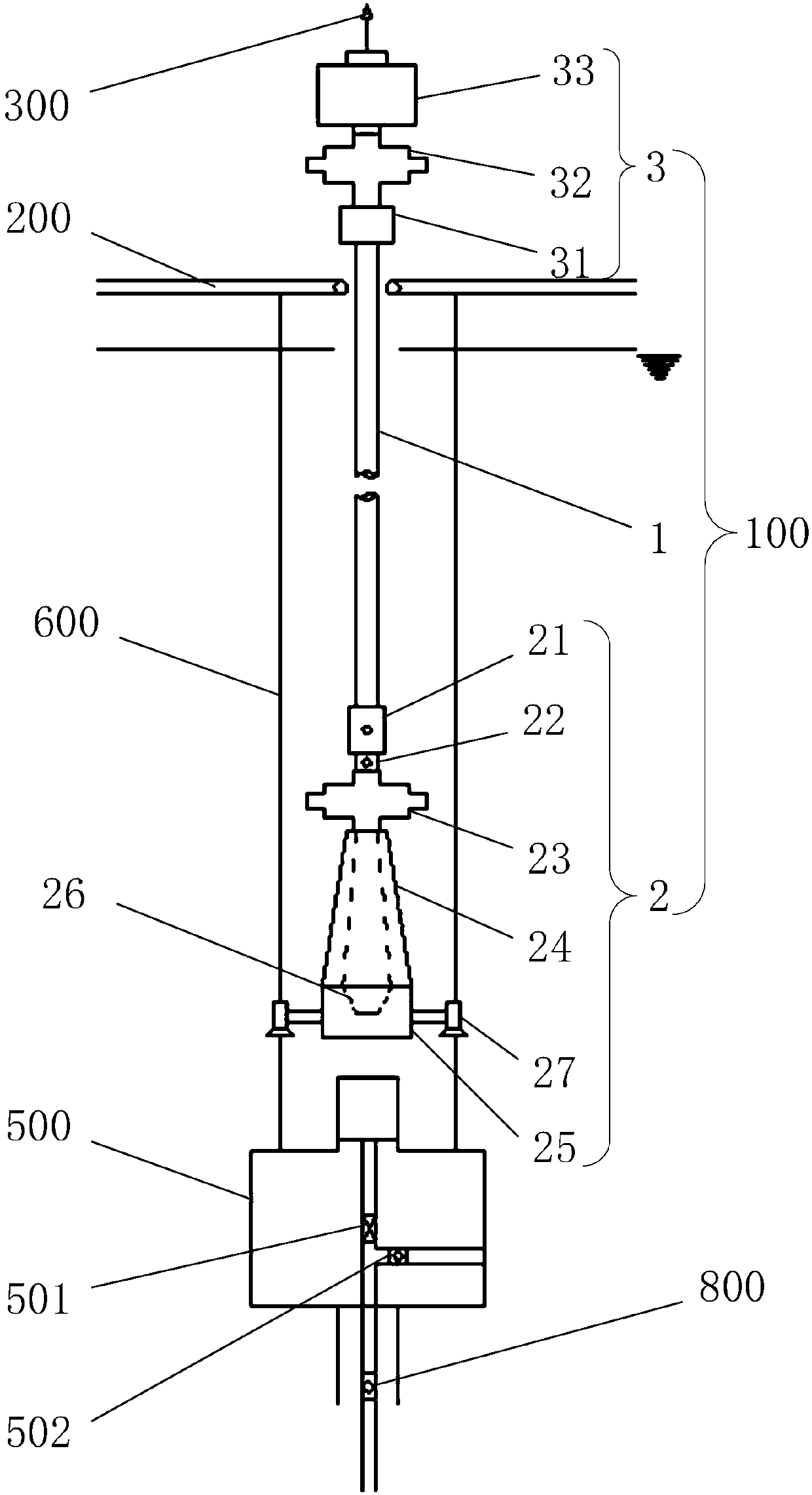 Deepwater oil-gas field light well repairing device and method