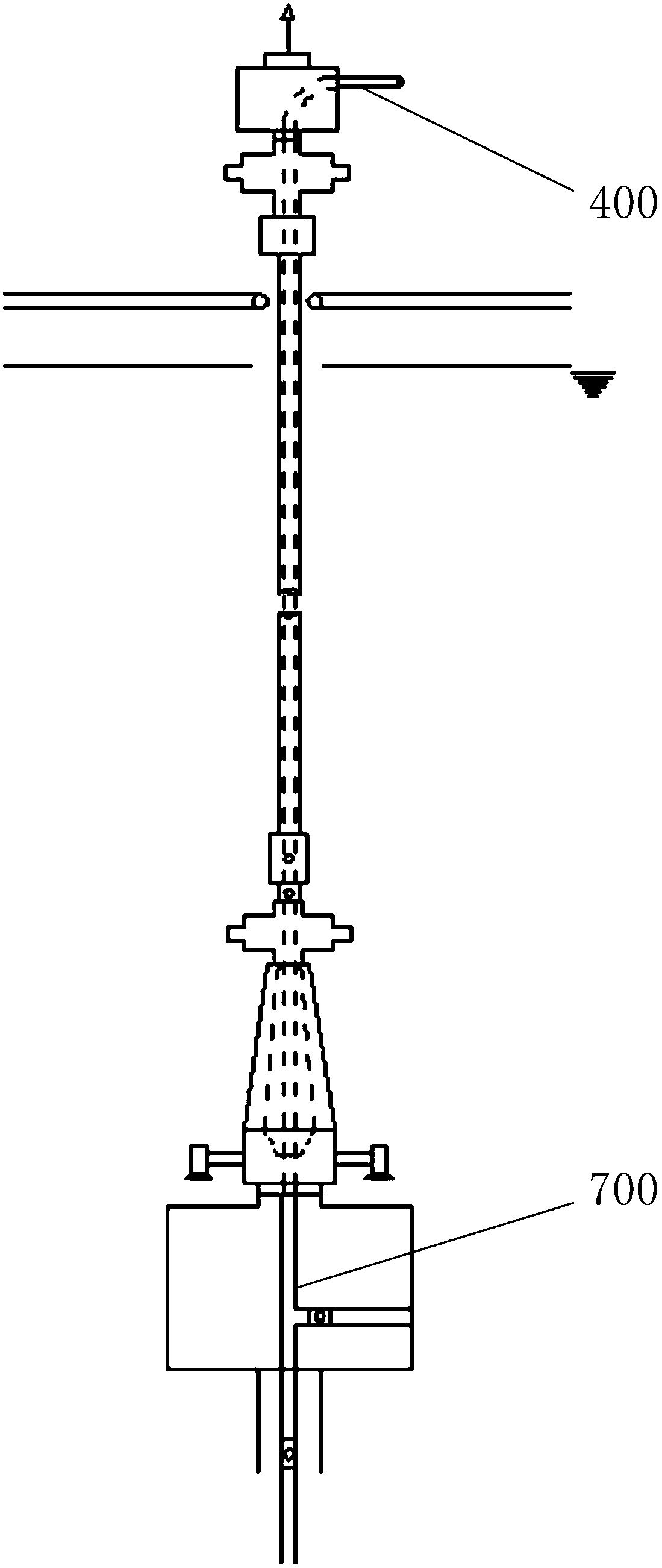 Deepwater oil-gas field light well repairing device and method
