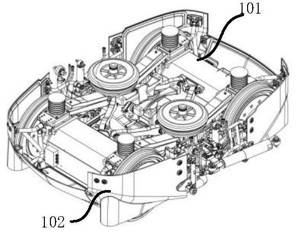 Bogie system of railway vehicle, and railway vehicle