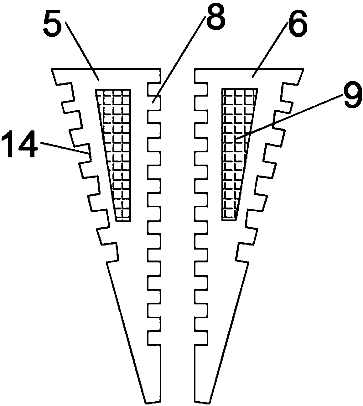 Angle jaw tongs applicable to automobile electromechanical maintenance