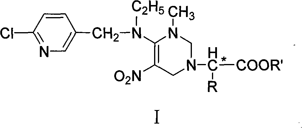 L-alpha-amino acid ester contained Z-configuration anabasine pesticide and preparation method thereof