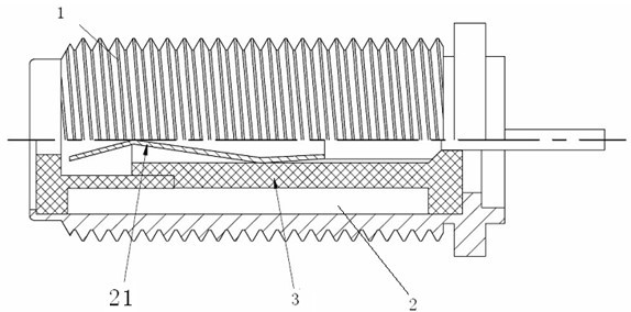 Low-cost radiofrequency coaxial connector