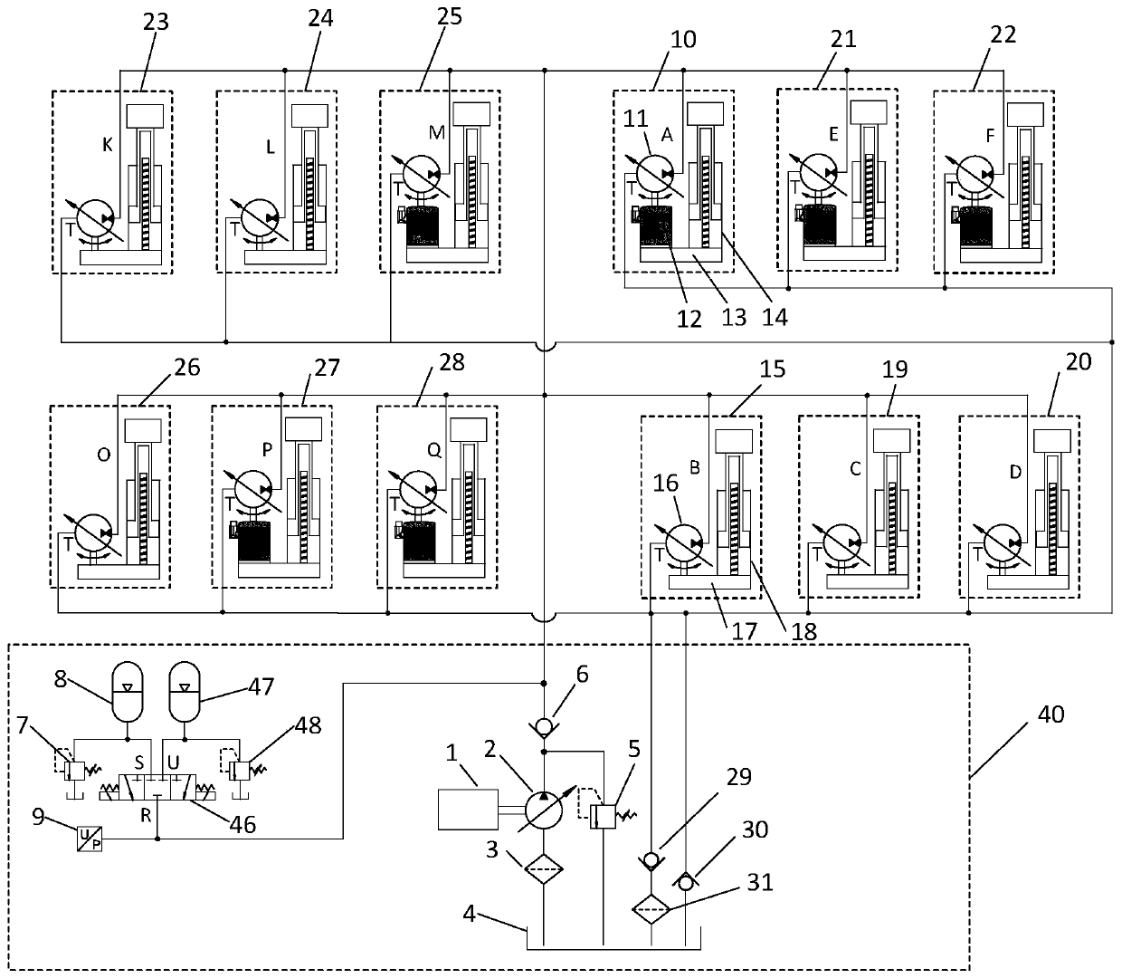 A walking robot driven by hydraulic-electric hybrid