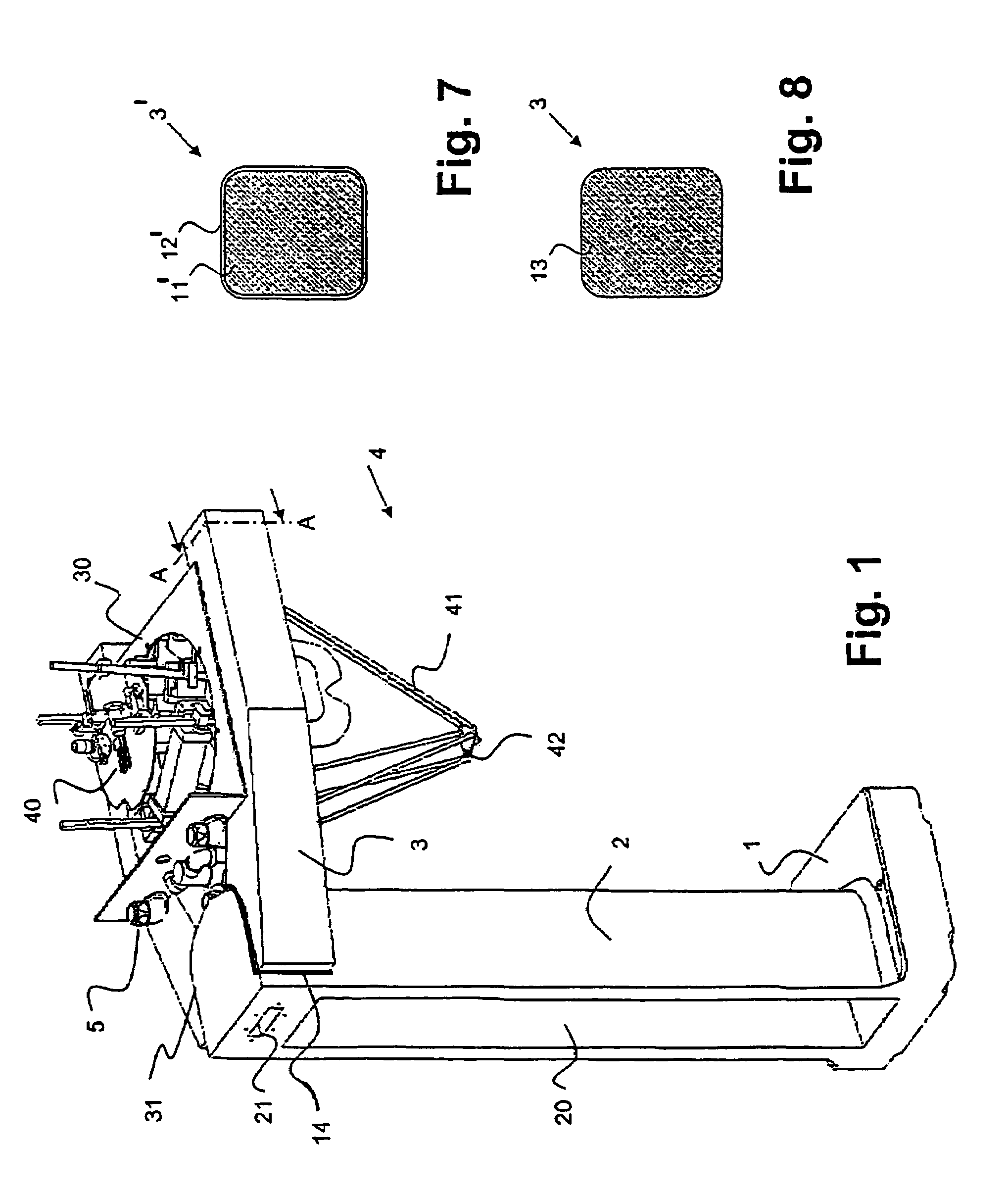 Device for carrying and fastening a robot