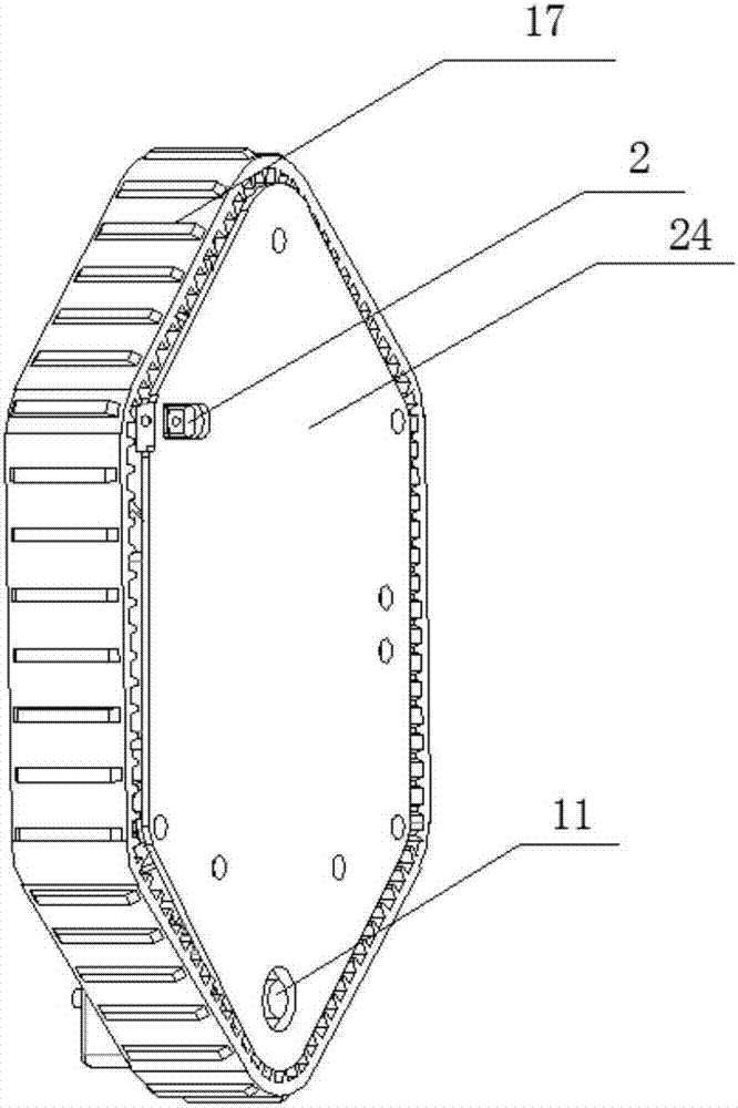 Pipeline robot magnetic absorption track structure