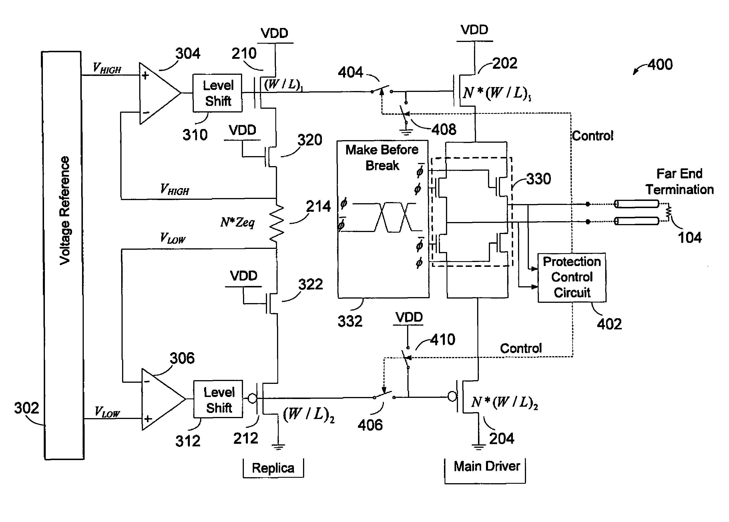 Hot-pluggable differential signaling driver
