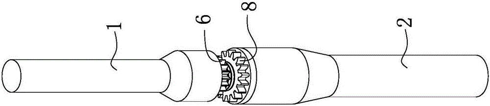 Upper-screwing lower-locking automatic insertion rod adjustable connection component