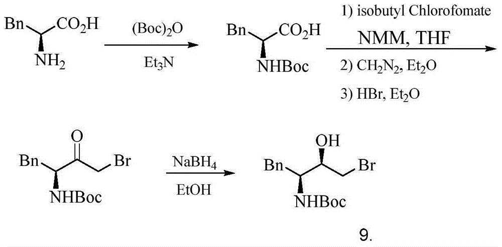 Preparation method for (2R,3S)-1-chlorine-3-tert-butoxycarbonylamino-4-phenyl-2-butanol