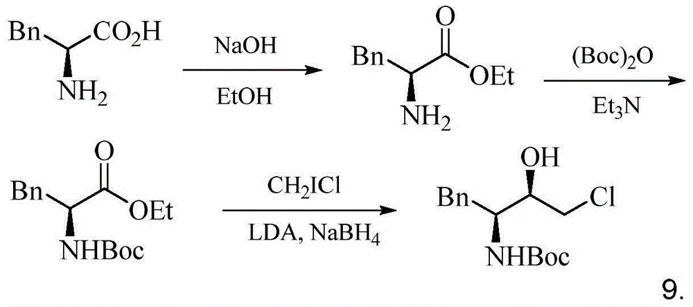 Preparation method for (2R,3S)-1-chlorine-3-tert-butoxycarbonylamino-4-phenyl-2-butanol