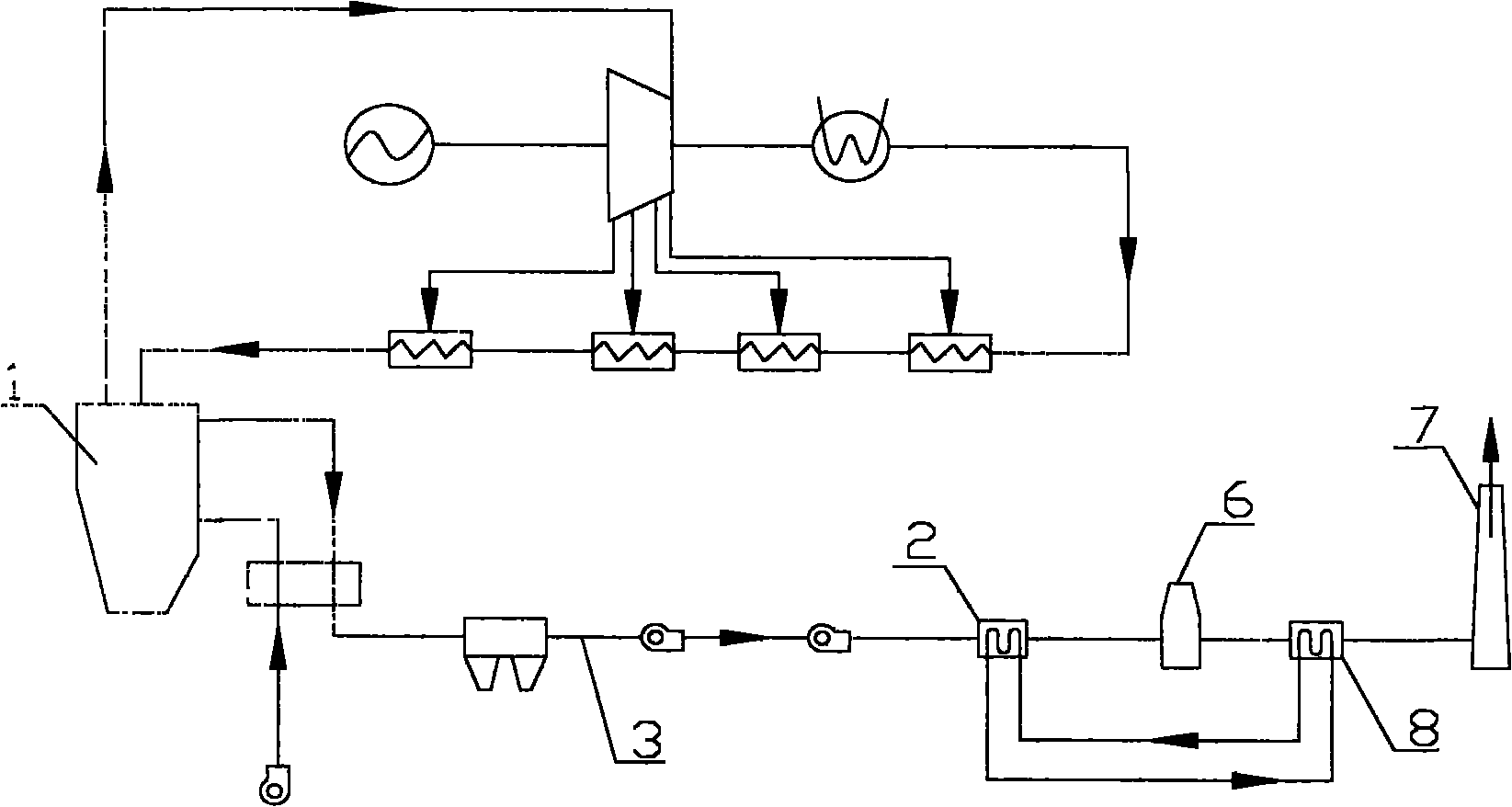 Method for improving quality of recyclable exhaust waste heat in power plant boiler and progressively utilizing exhaust waste heat