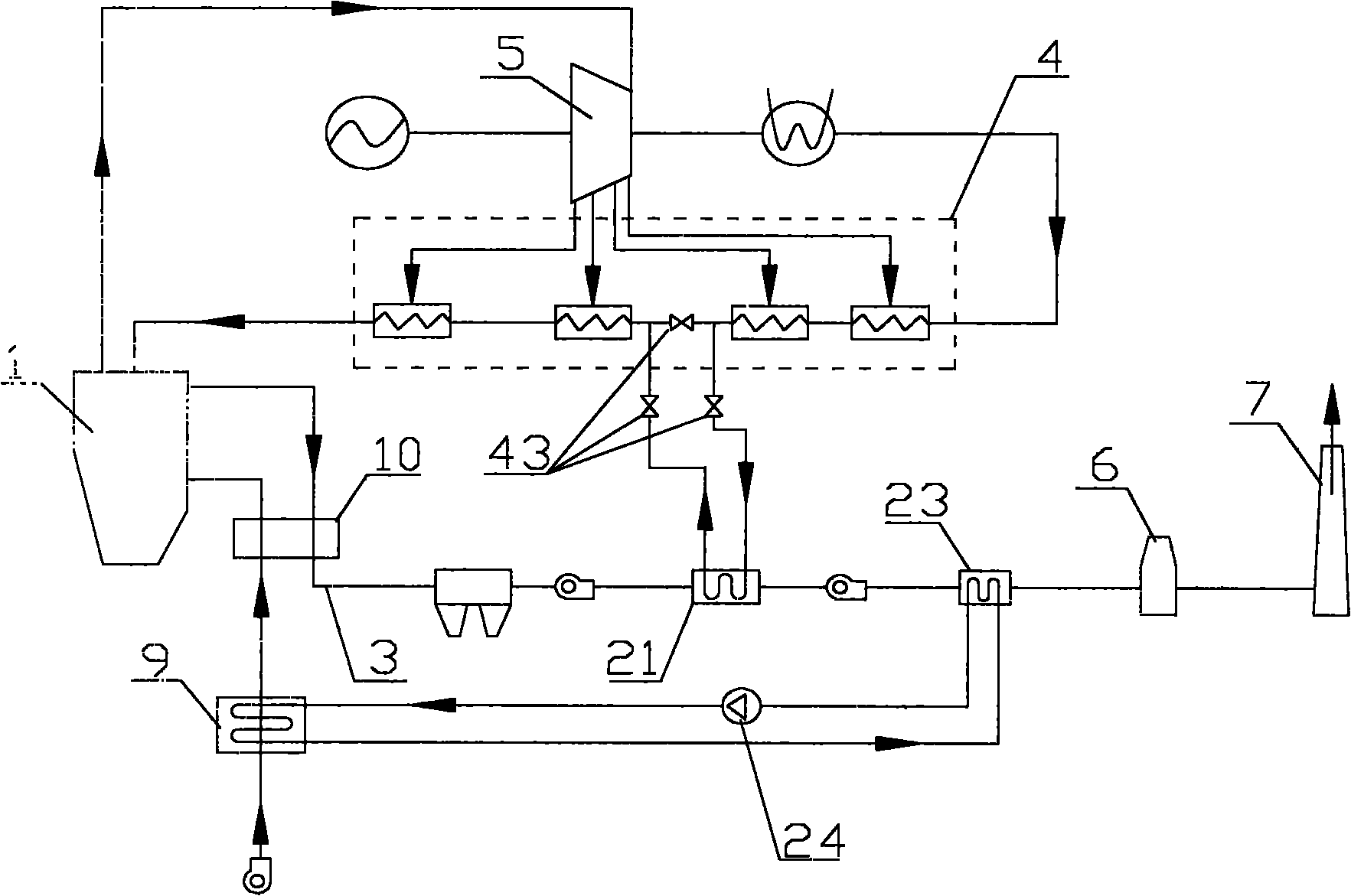 Method for improving quality of recyclable exhaust waste heat in power plant boiler and progressively utilizing exhaust waste heat