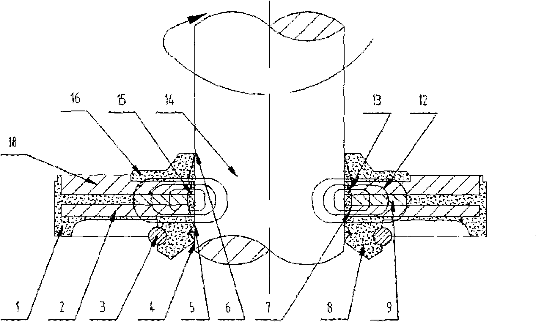 Self-healing seal device based on magnetorheological rubber and magnetorheological grease and reciprocating mechanism