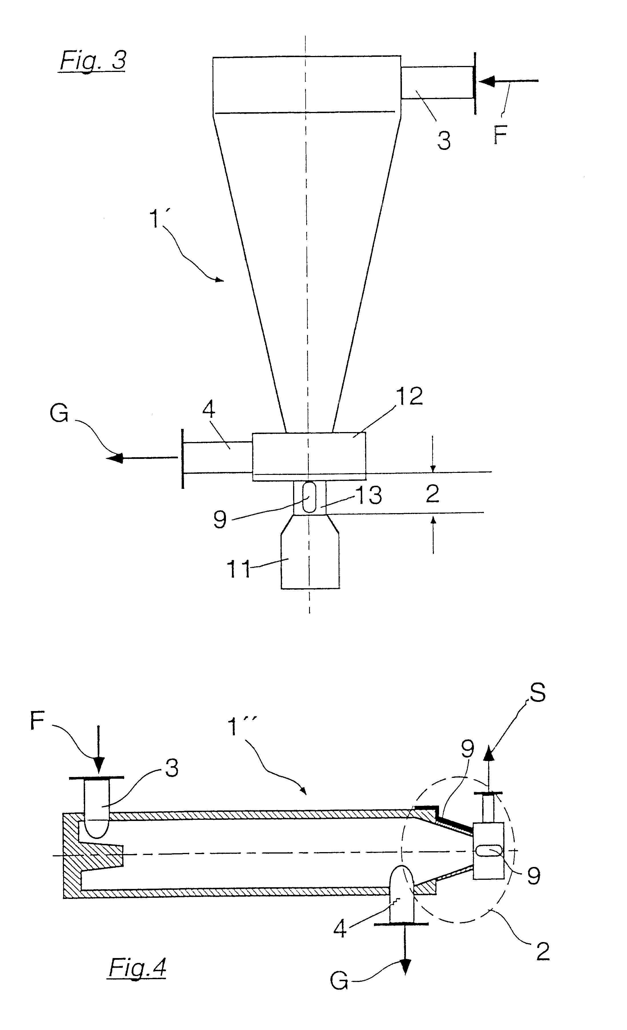 Hydrocyclone and process for removing foreign substances from a liquid