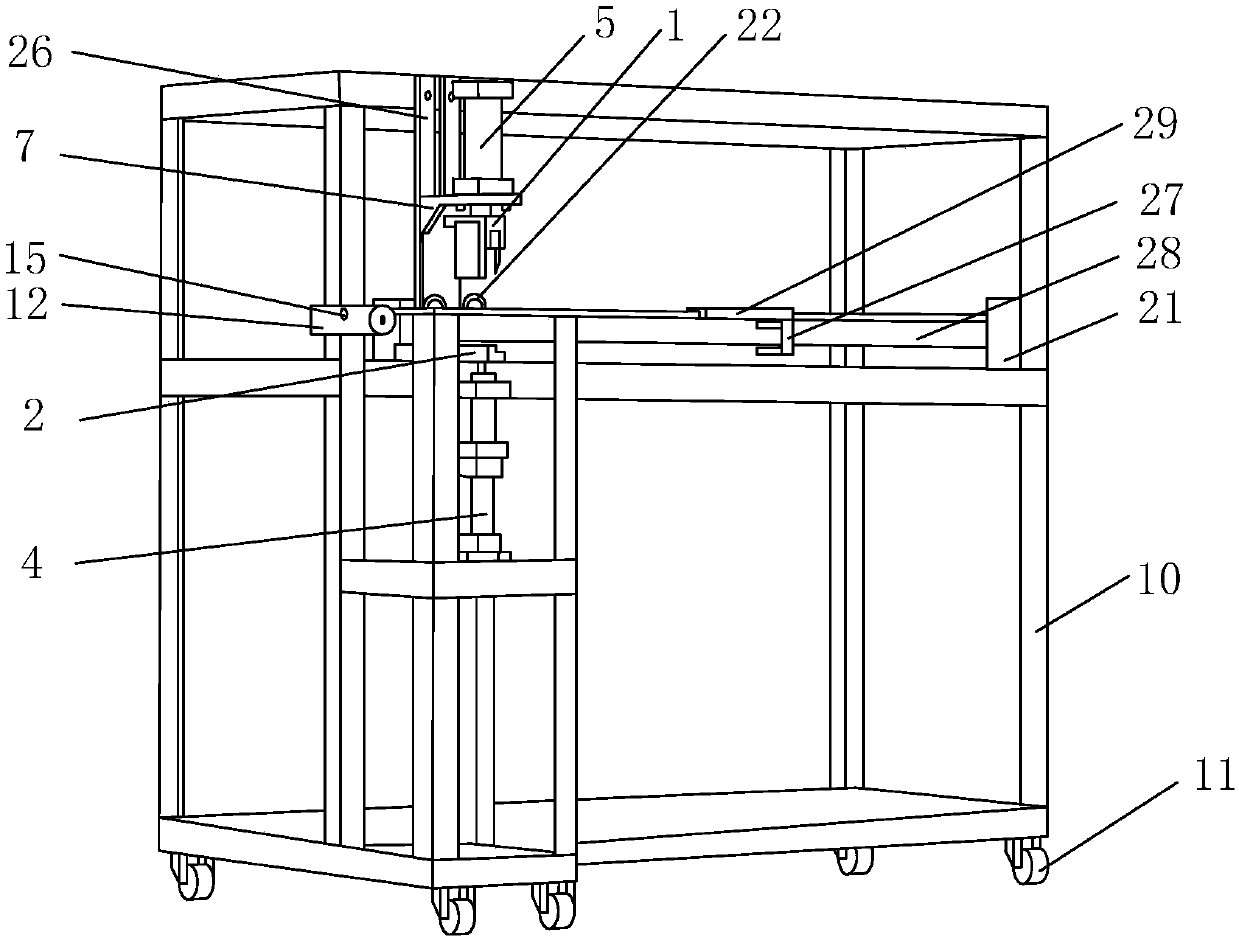 A flexible cable fixed-length cutting machine