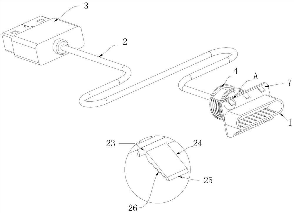 A mobile phone connector detachment prevention structure