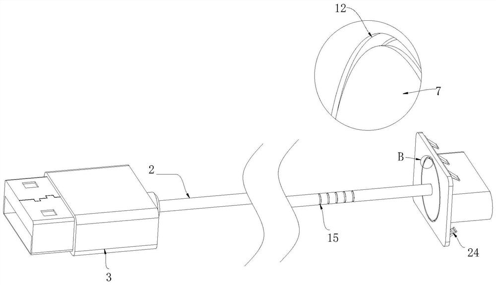 A mobile phone connector detachment prevention structure