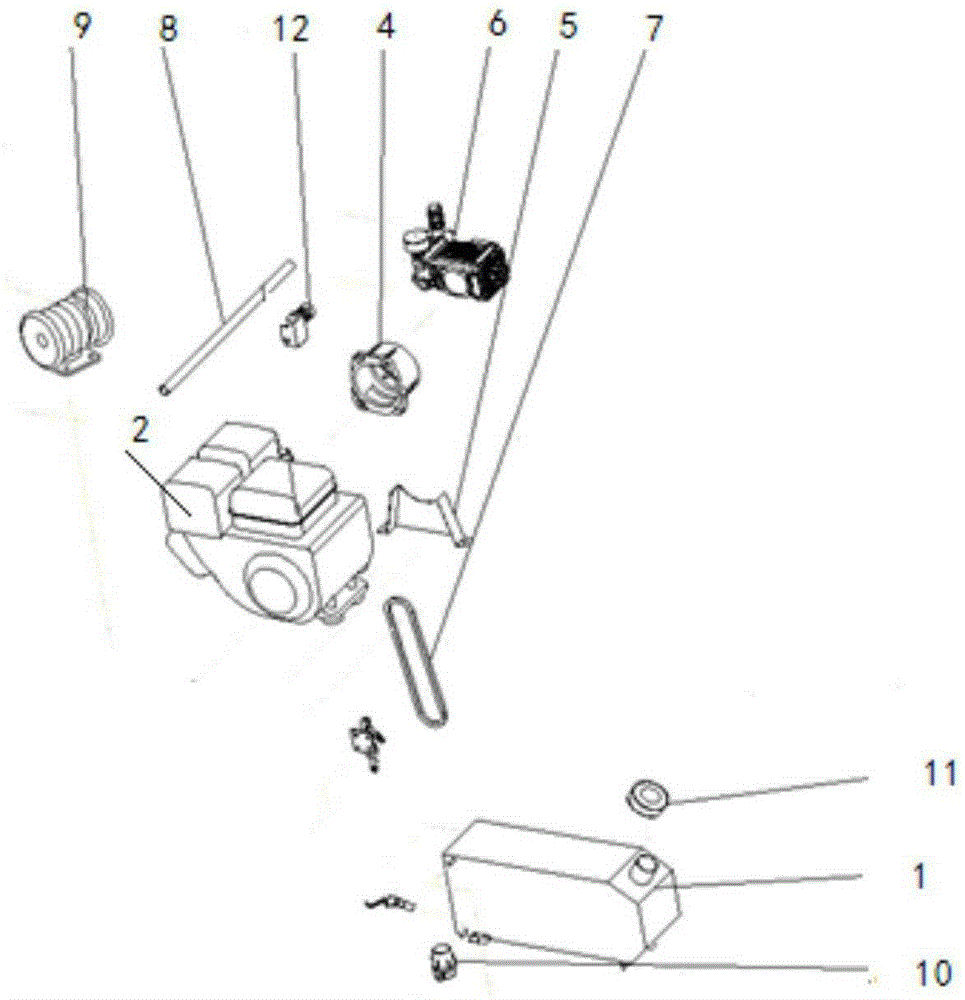 Driving assembly for hot water cleaning machine