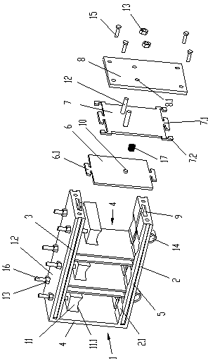 Rapid fixing device for low-voltage cables