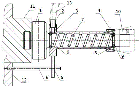 Internal spray booster type grinding wheel rod