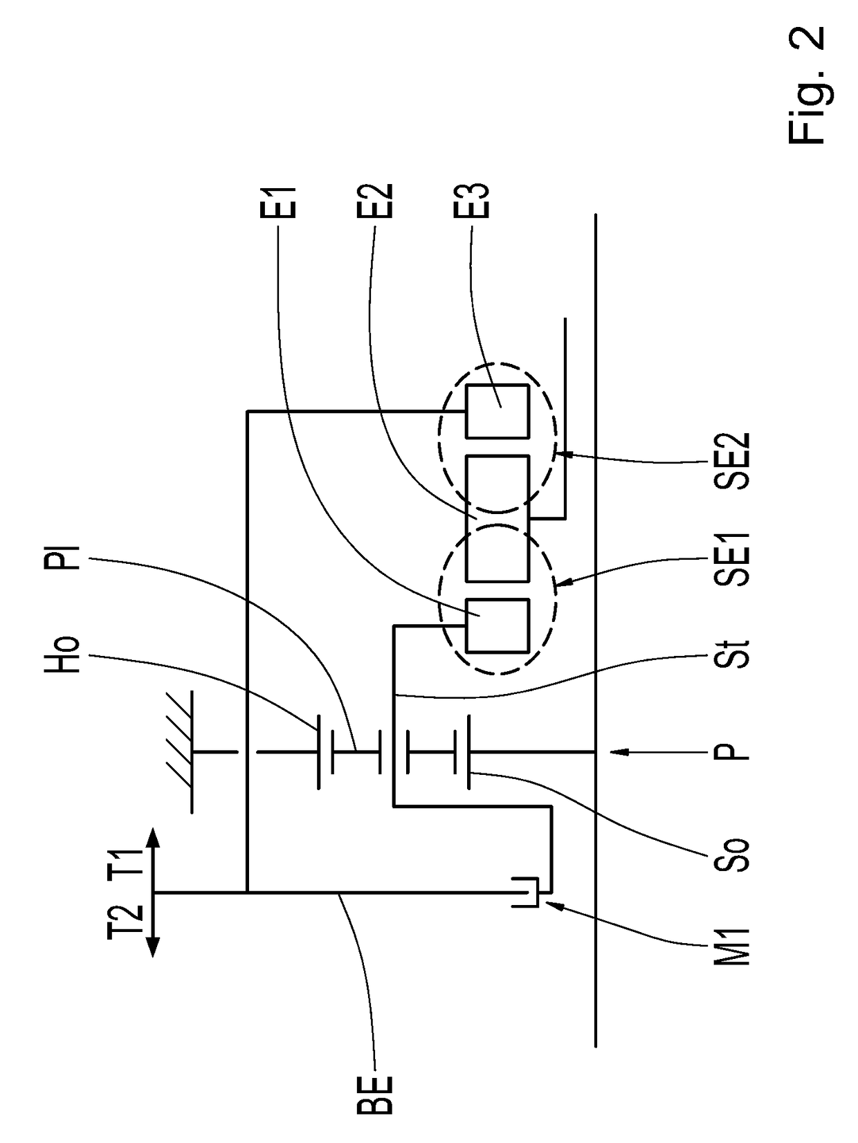 Device for Switching a First and Second Switching Element, and Transmission Comprising Such a Device
