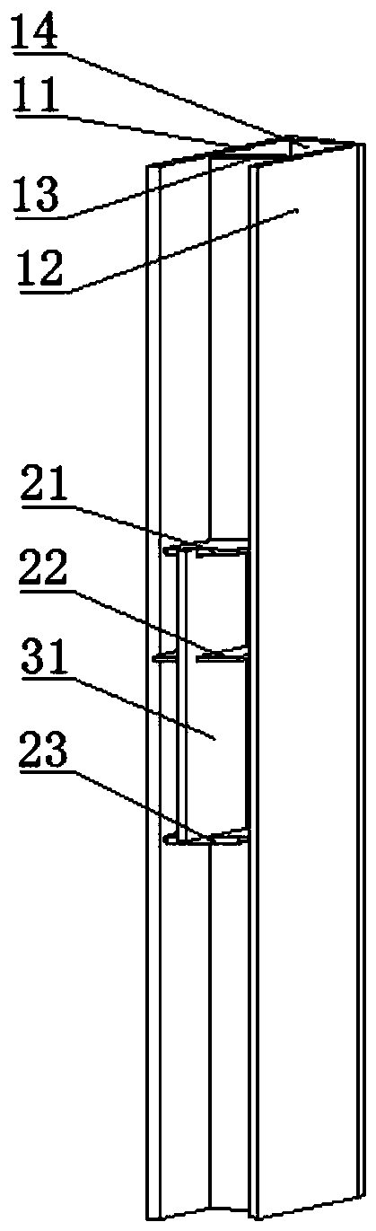 Node with buckling-restrained braced connecting plate penetrating through beam column and manufacturing method thereof