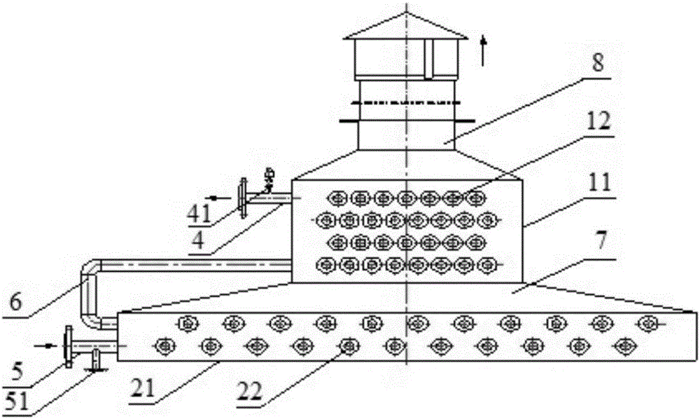 Mesh belt continuous heating carburizing furnace door cover flame waste heat recovery and reuse device