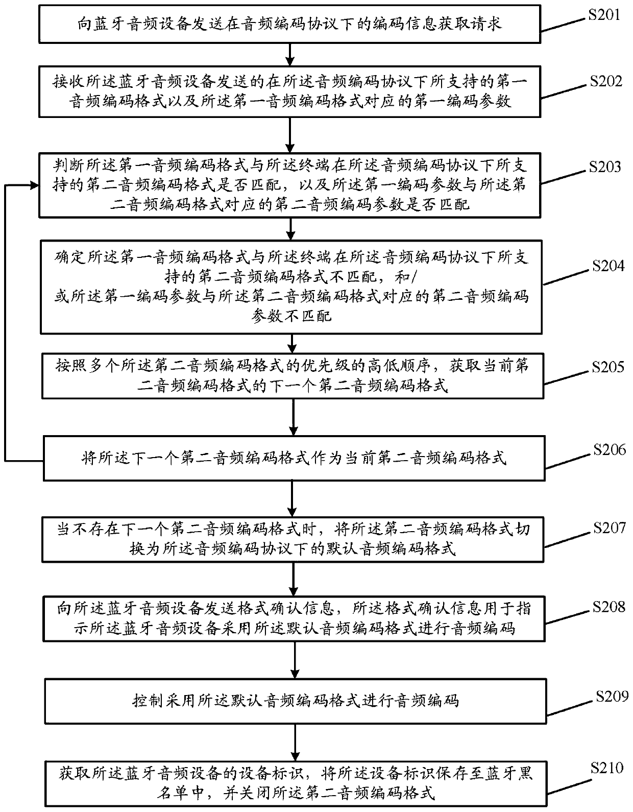 Audio coding format determination method and device, storage medium and electronic equipment