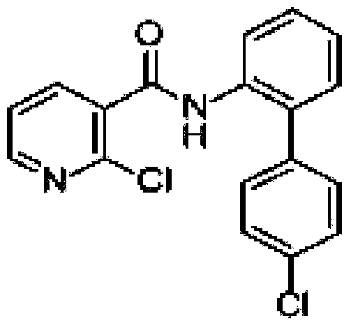Sterilizing composition containing boscalid and propamidine