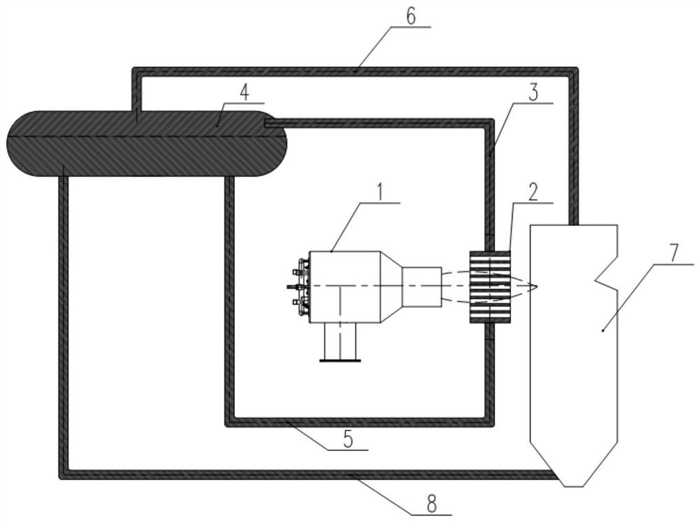 Flame water cooling method and water cooling boiler system