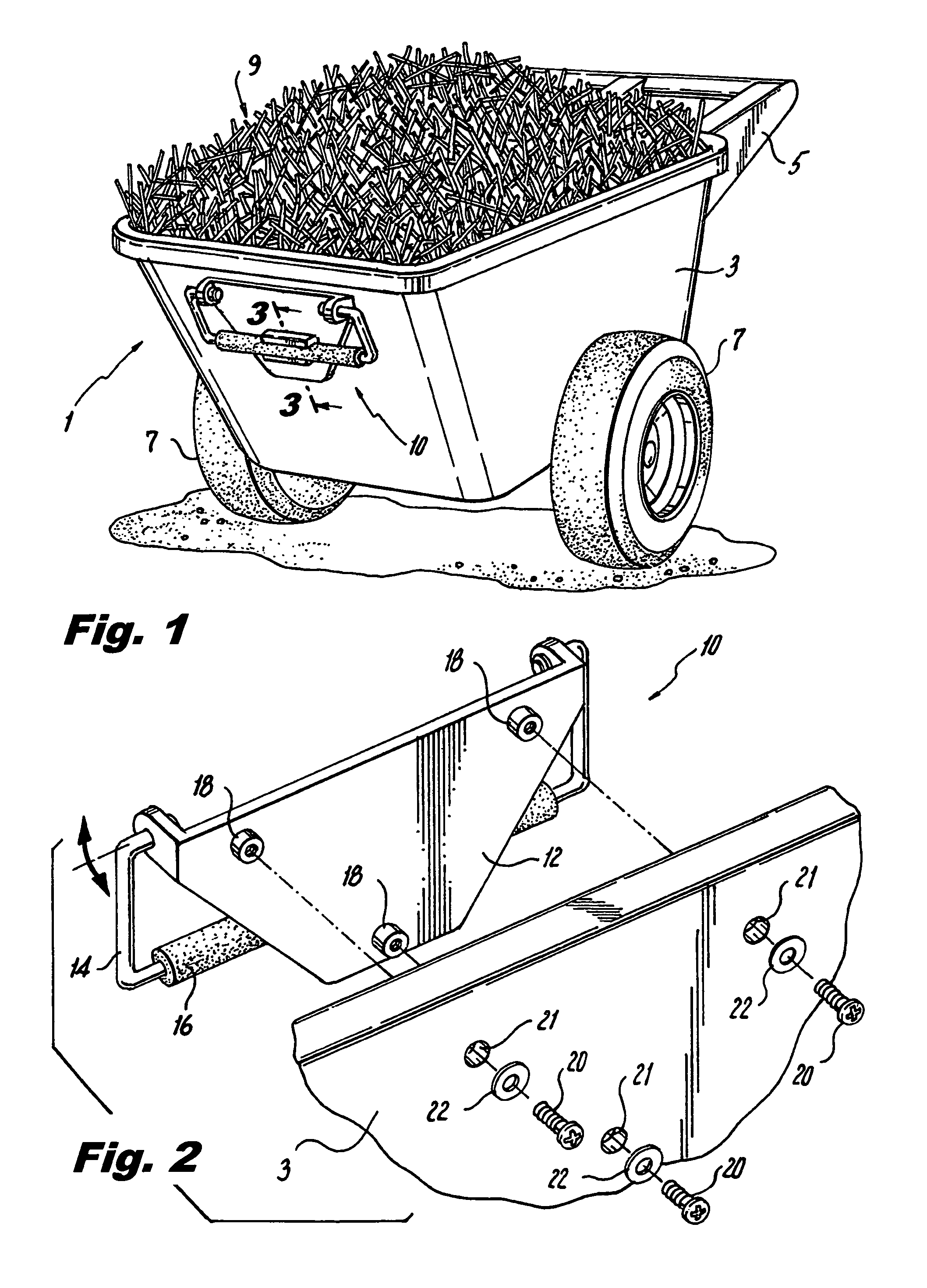 Cart accessory handle for lifting and dumping