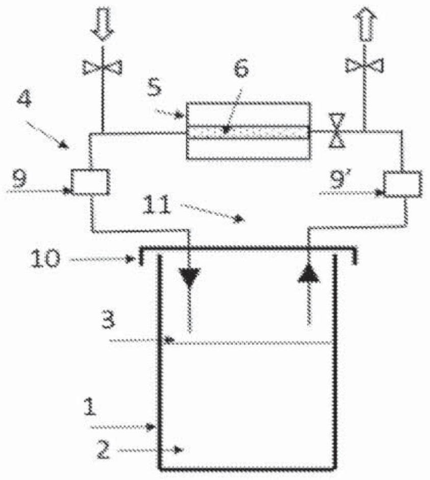 Device for trapping hydrogen