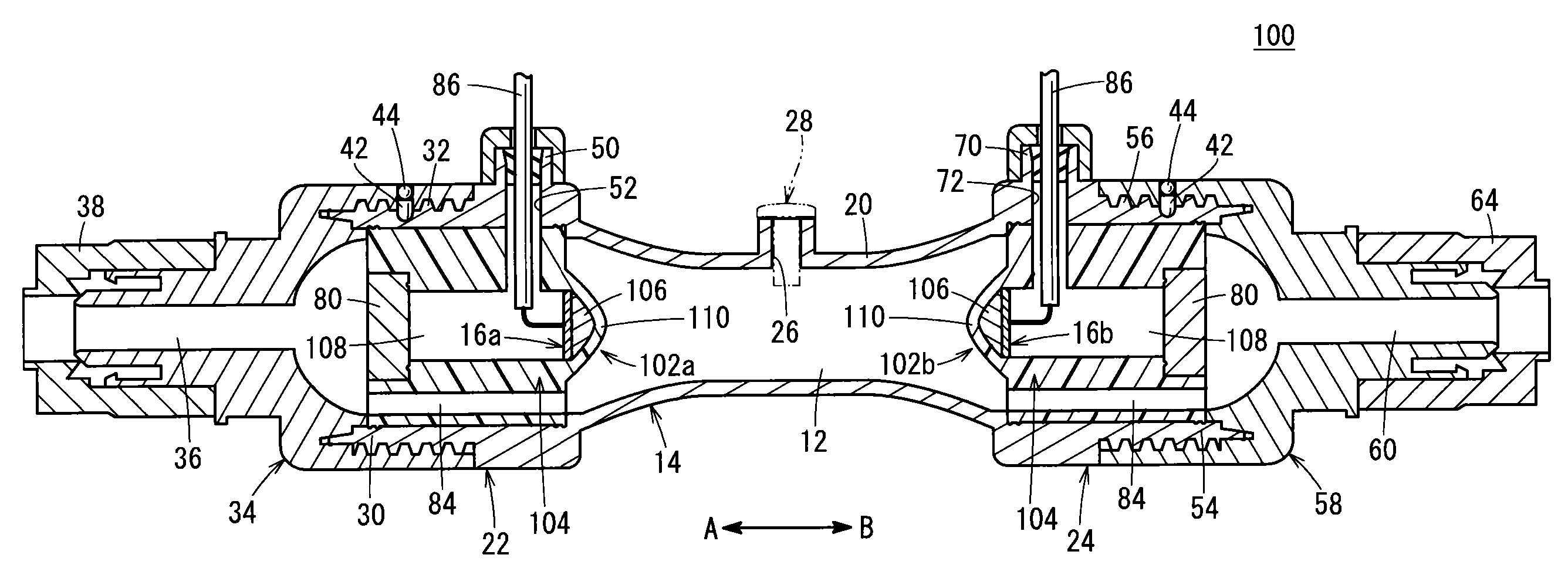 Ultrasonic flow meter having deterioration suppression in flow rate accuracy