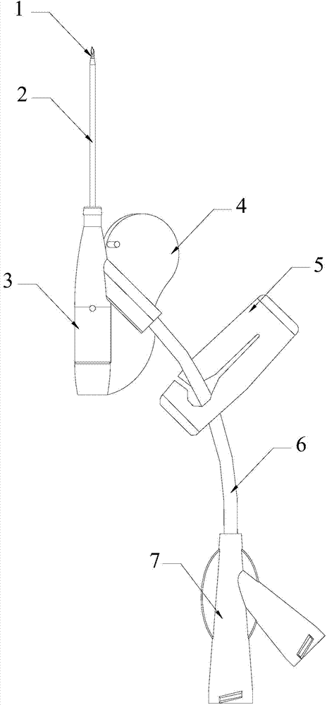 Remaining needle enabling puncturing to be realized through single hand