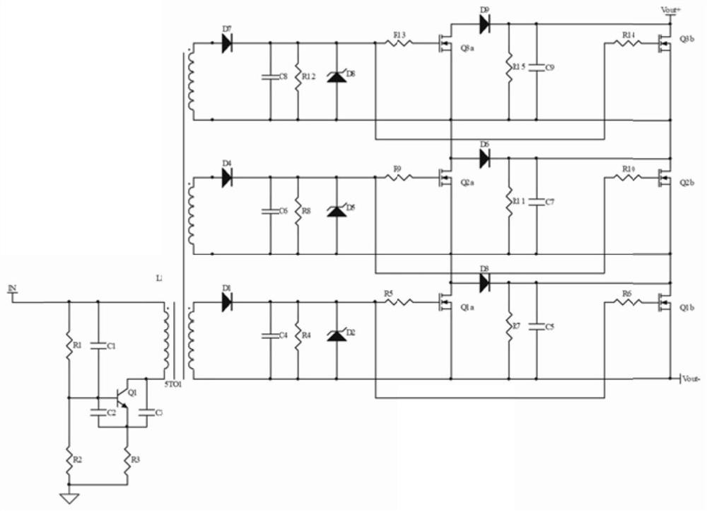High-voltage electronic switch circuit system