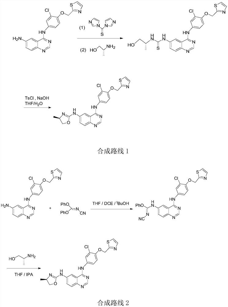 A kind of preparation method of 6-nitro-4-substituted aminoquinazoline derivatives