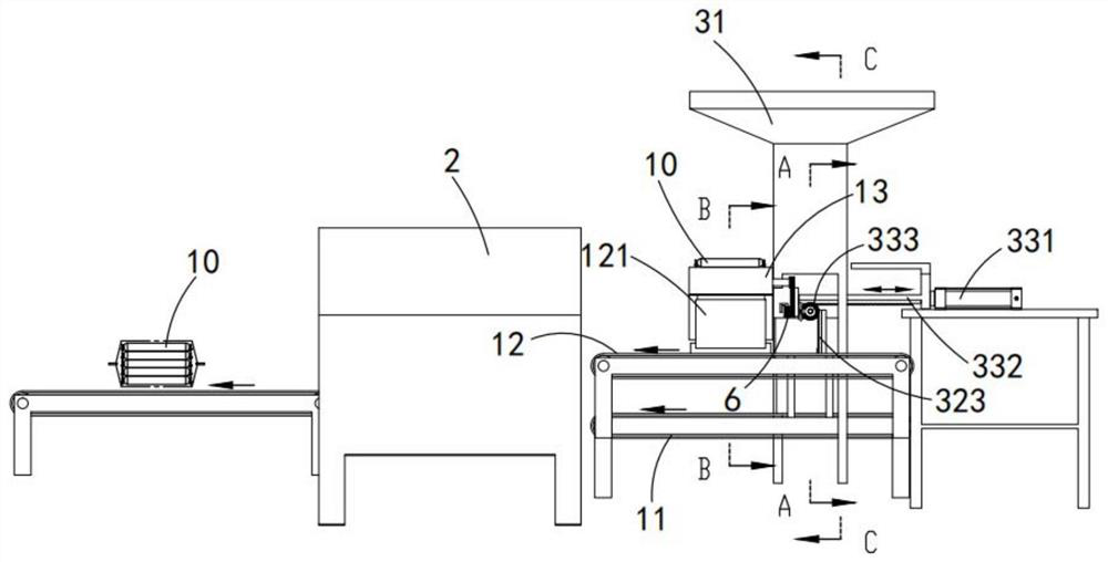 Automatic emulsion explosive strip packaging production line