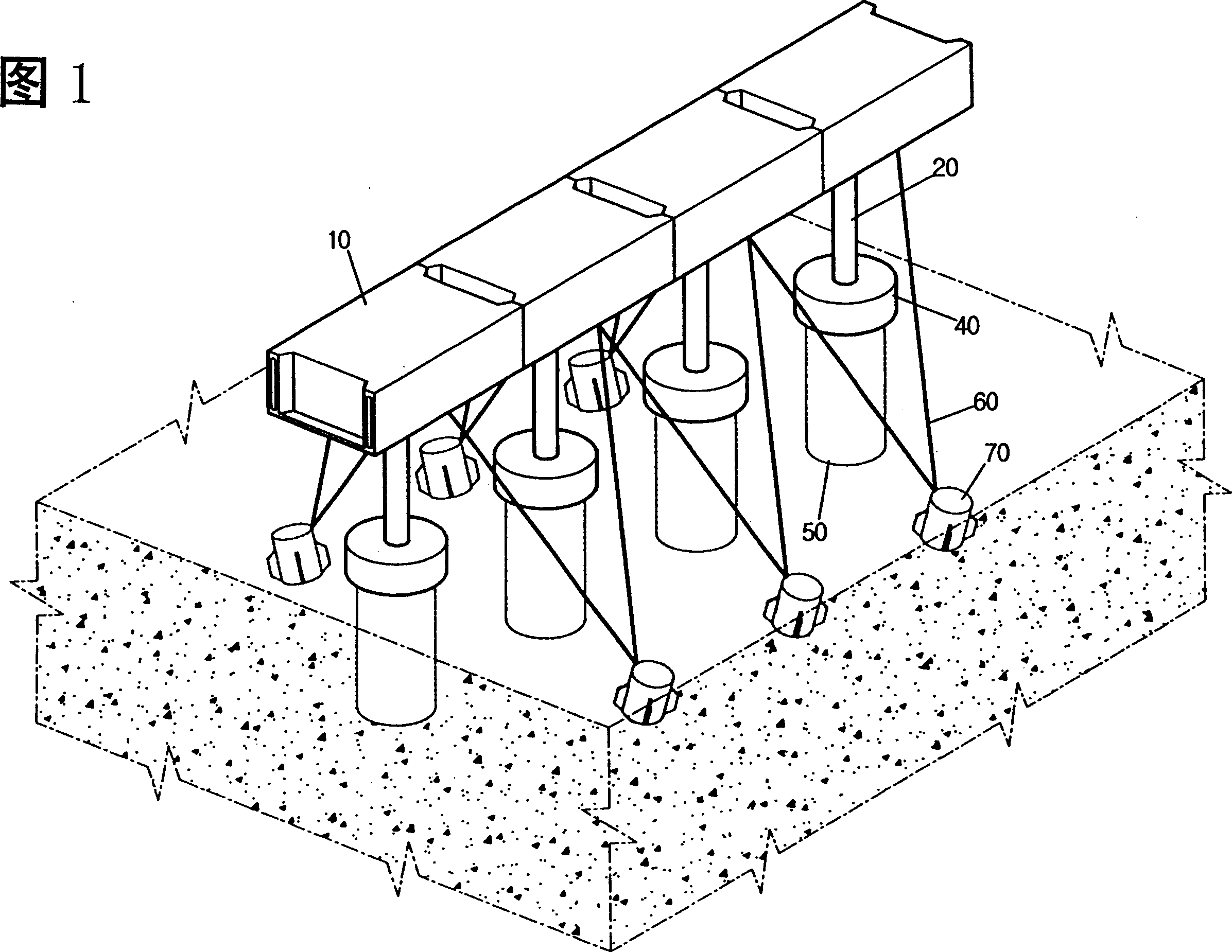 Wave-proof dyke structural object adopting pile foundation