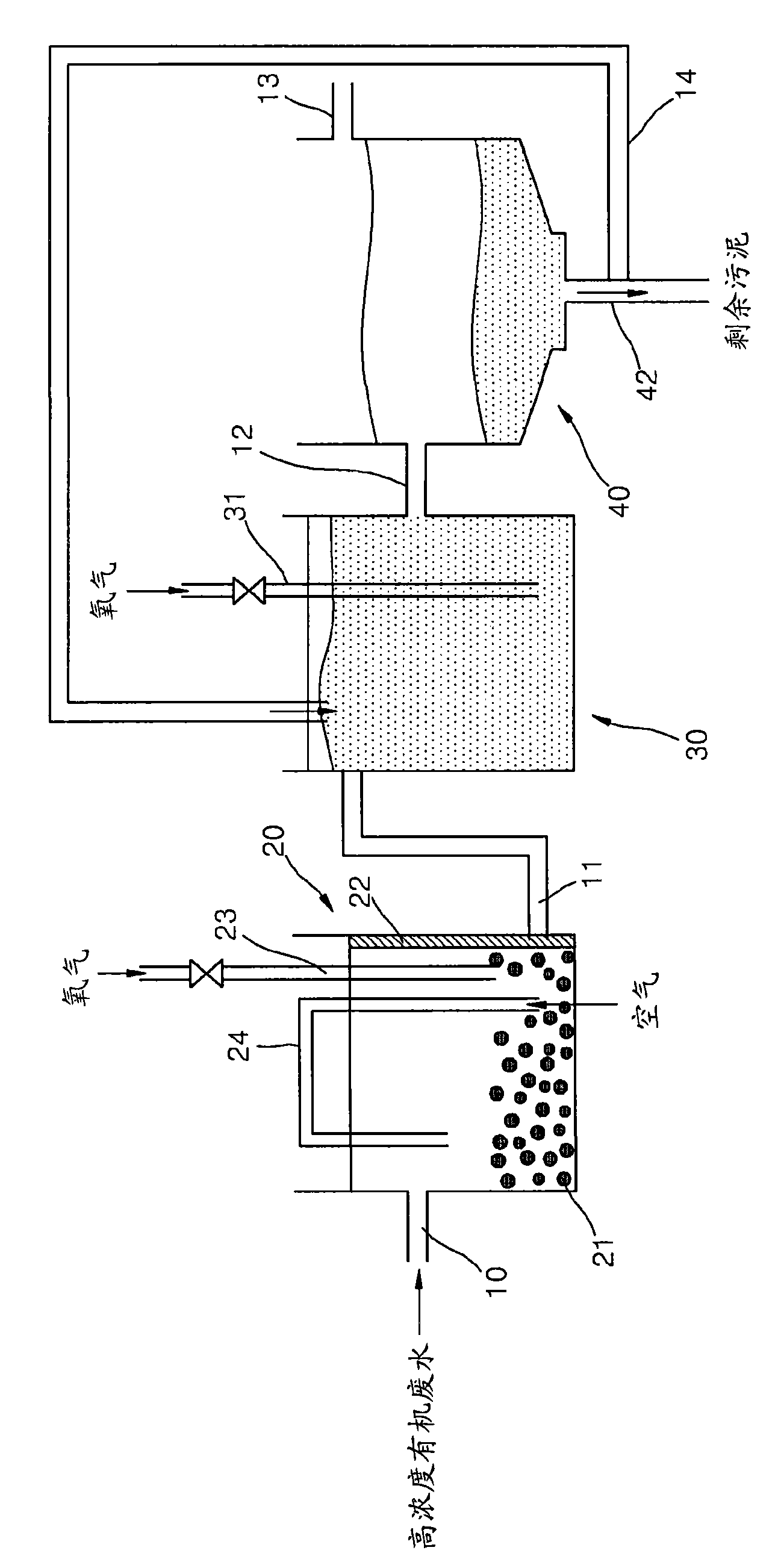 Apparatus for treating high concentration organic waste water and method of treating high concentration organic waste water using the same
