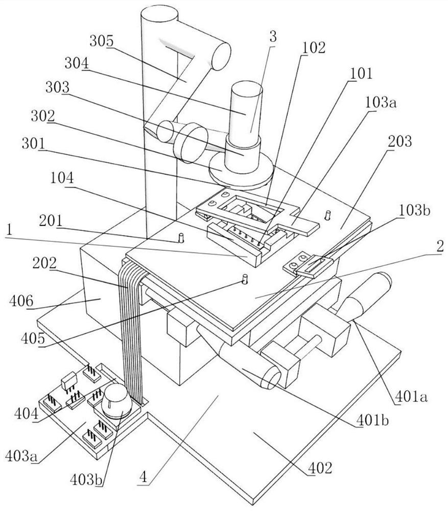 A characteristic testing device of an organic photoelectric sensor