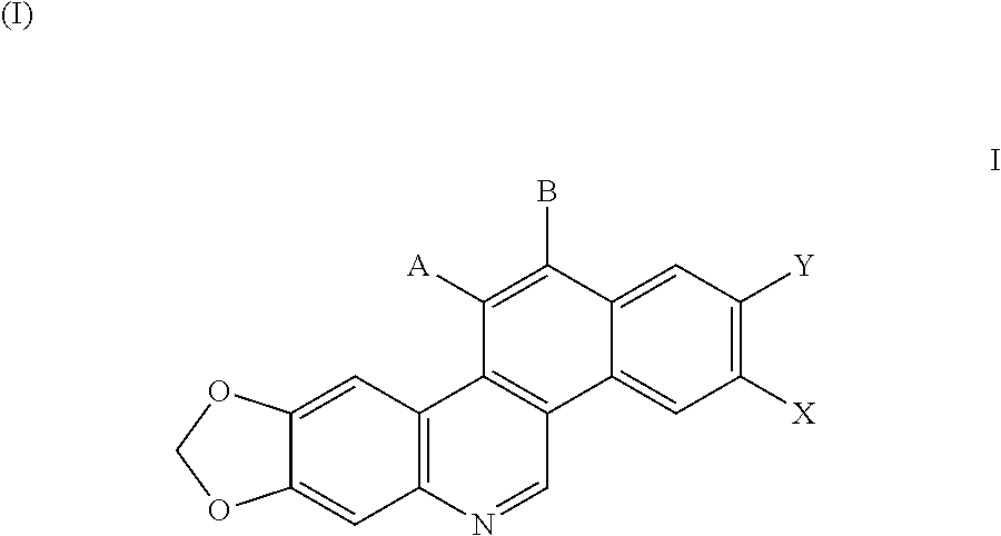Methylenedioxybenzo [I] phenanthridine derivatives used to treat cancer