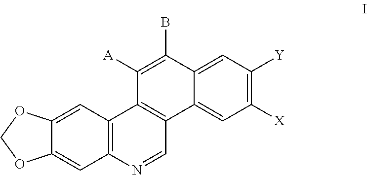 Methylenedioxybenzo [I] phenanthridine derivatives used to treat cancer