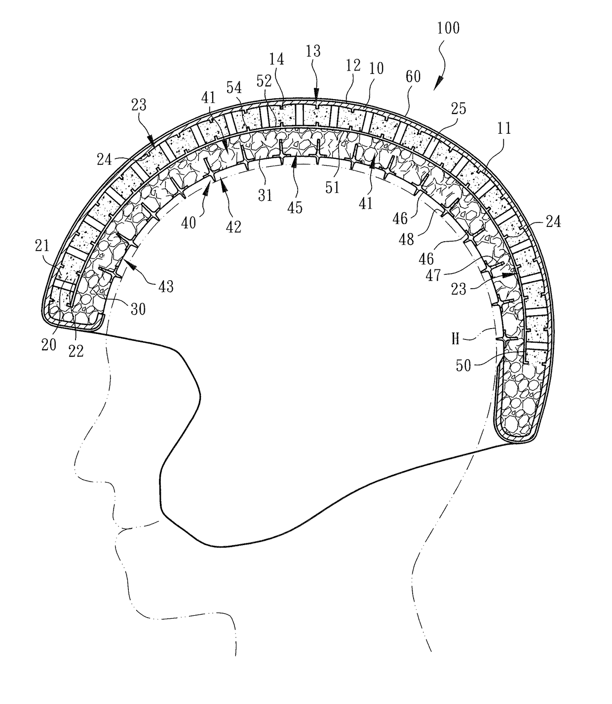 Universal Anti-collision structure of safety helmet