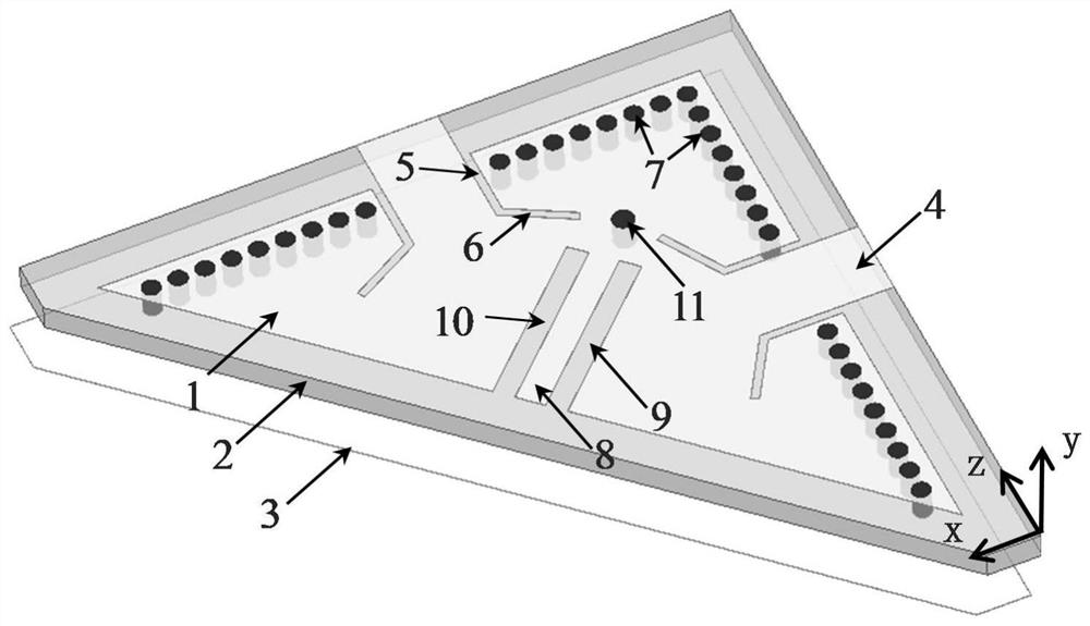 Miniaturized hmsiw single-cavity triple-mode bandpass filter with wide stopband