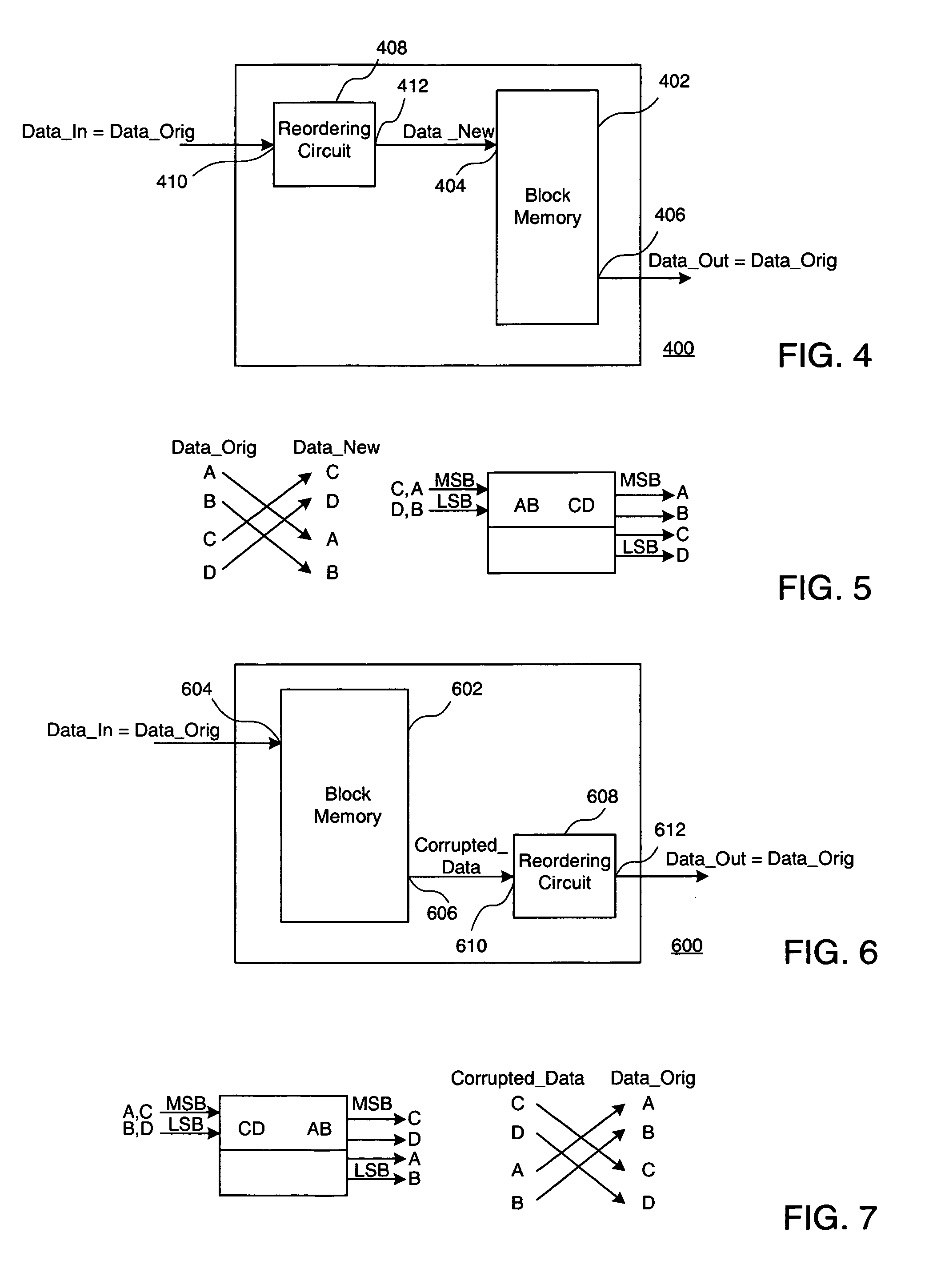 Memory of and circuit for rearranging the order of data in a memory having asymmetric input and output ports