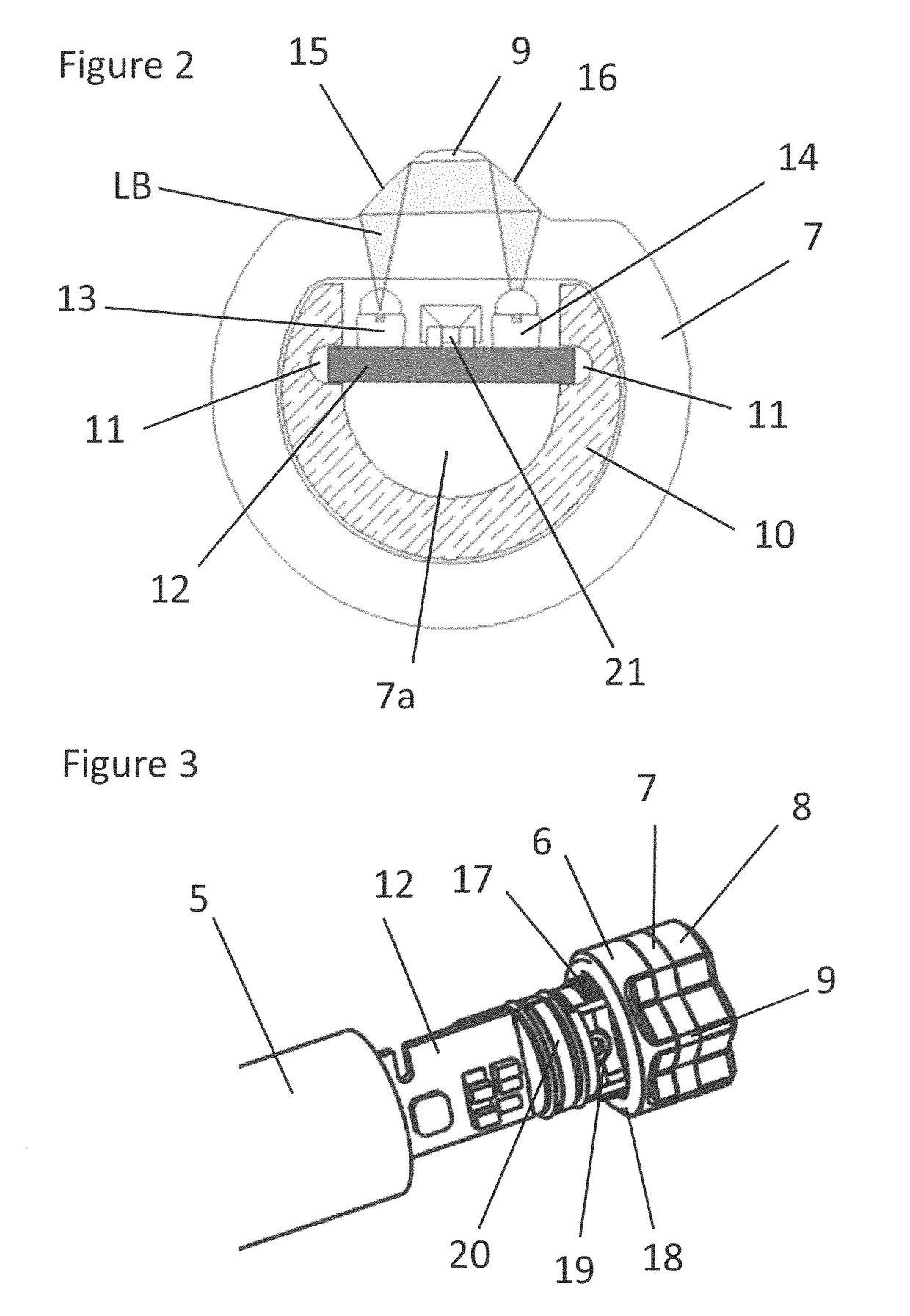 Optical liquid level detection sensor and liquid overfill prevention system comprising such sensor