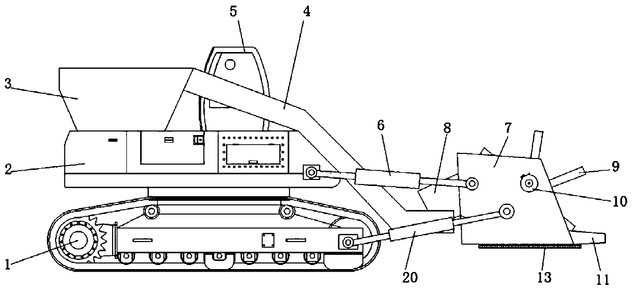 A pineapple harvester