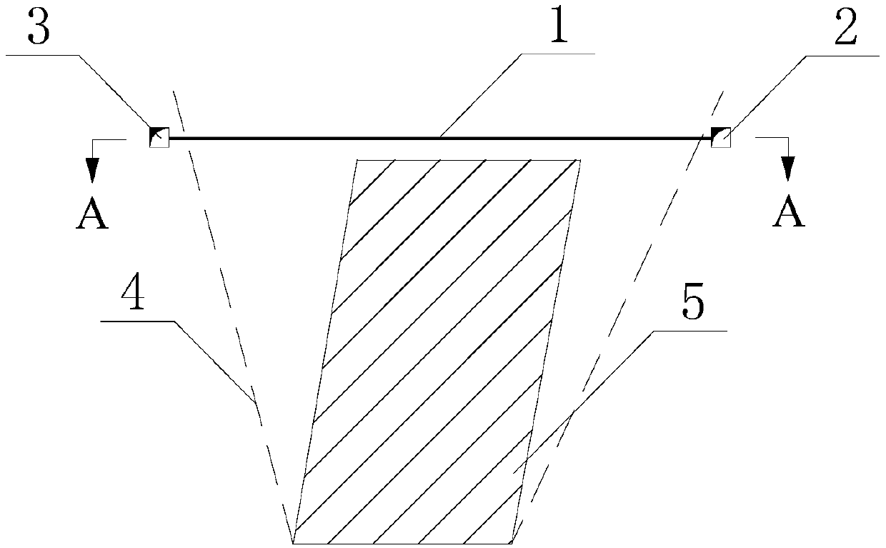 Method for blocking high stress in upper part of ore body by using pressure relief groove